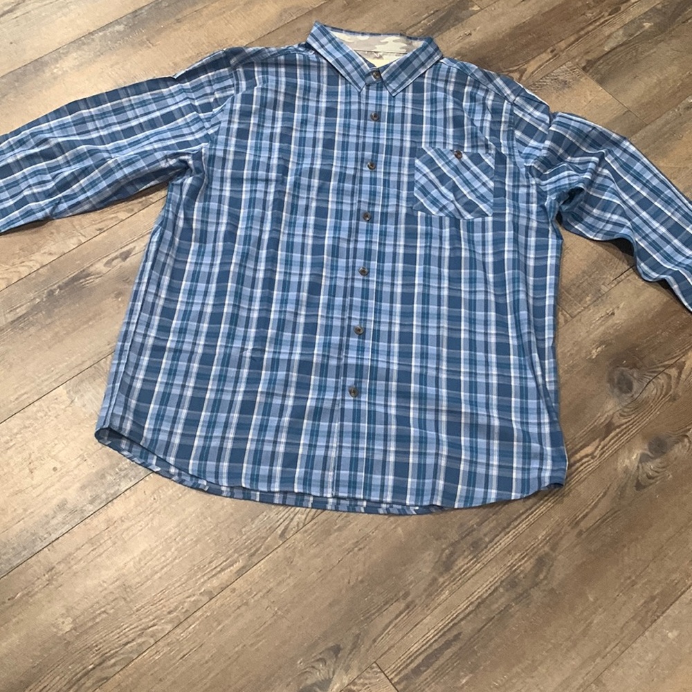 NWOT blue plaid mens dress shirt